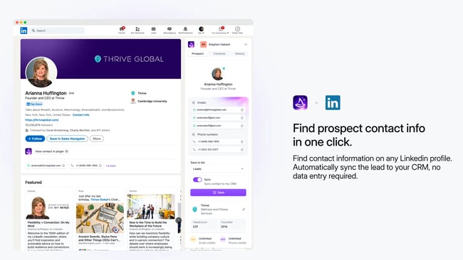 Graphic showing how Wiza gets contact data on LinkedIn
